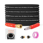 Pressure Washer Hose 100ft Kink Free 3/8in 14.8 Male 3/8in 15 Female for Most Brand Pressure Washers 4.9in Bending Radius 4800 PSI Heavy Duty Power Washer Extension Replacement Hose